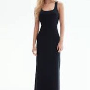 H&M midi black dress SzXS